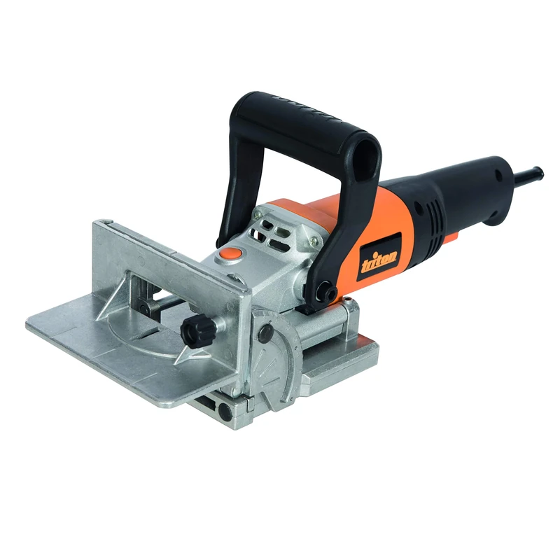 Triton Biscuit Jointer – 760W, Adjustable Fence & Cutting Depth, Wood Joiner Tool, Blue (TBJ001 / 329697)