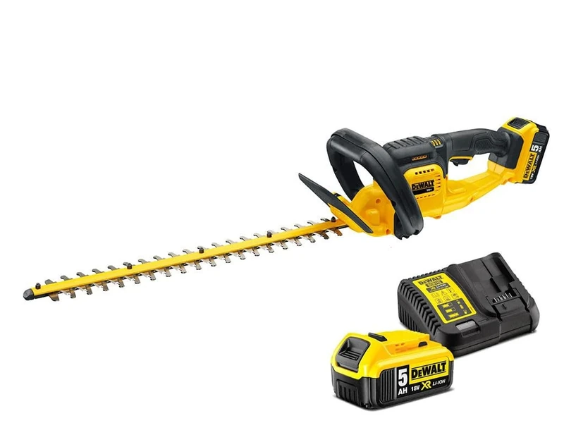 Dewalt battery-operated hedge trimmer, 1 pc, yellow, black, DCM563P1-QW