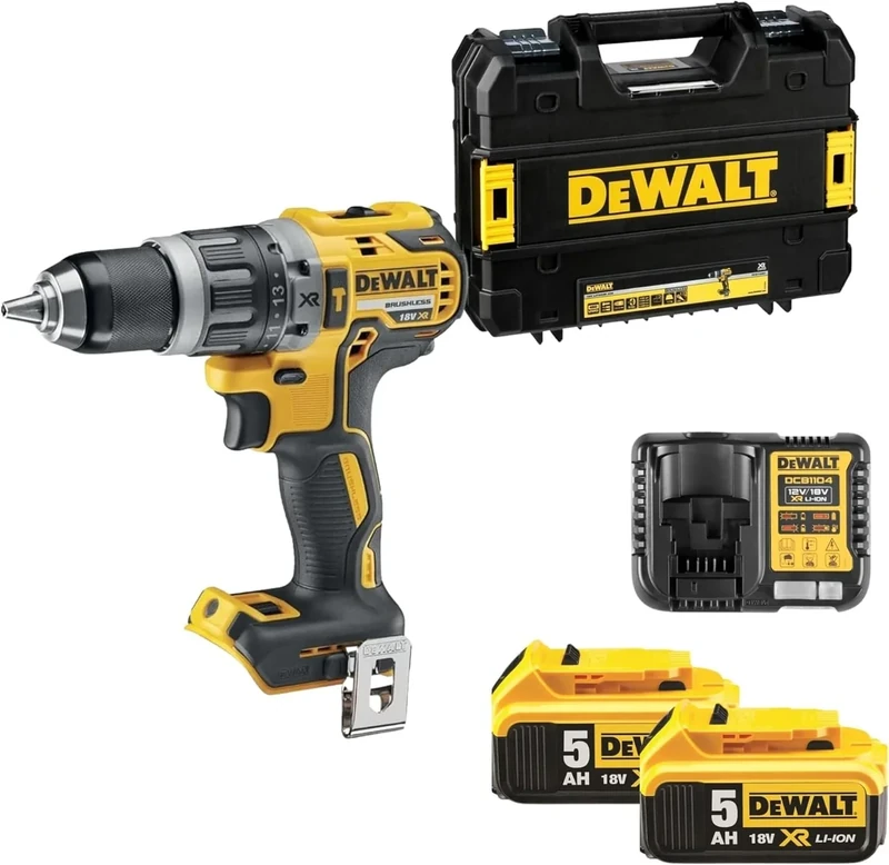 DEWALT 18V XR Brushless Hammer Drill Driver, 2 X 5Ah, DCD796P2-QW