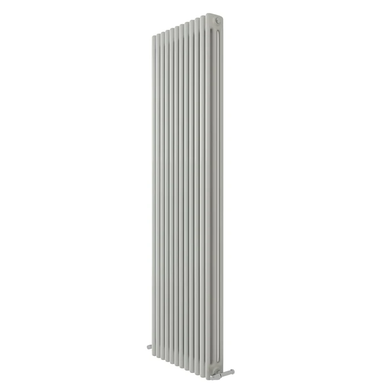 iBathUK Regency Wall-Mounted Vertical 3 Column Radiator, Steel Cast Iron Style High Thermal Output Hydronic Central Heating, Traditional Designer Radiator in Gloss White, 1800 × 560mm - Image 1