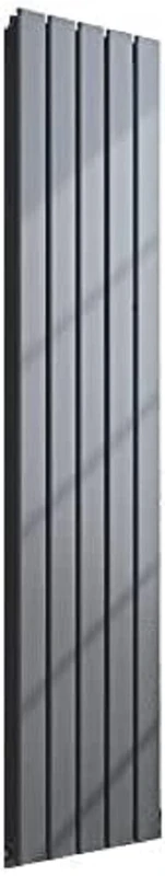 iBathUK Apex Tall Vertical Radiator, Double Flat Panel Radiators, 1800x608mm Slim Radiator, Wall Mounted for Bathroom,Kitchen,Living Room- Anthracite