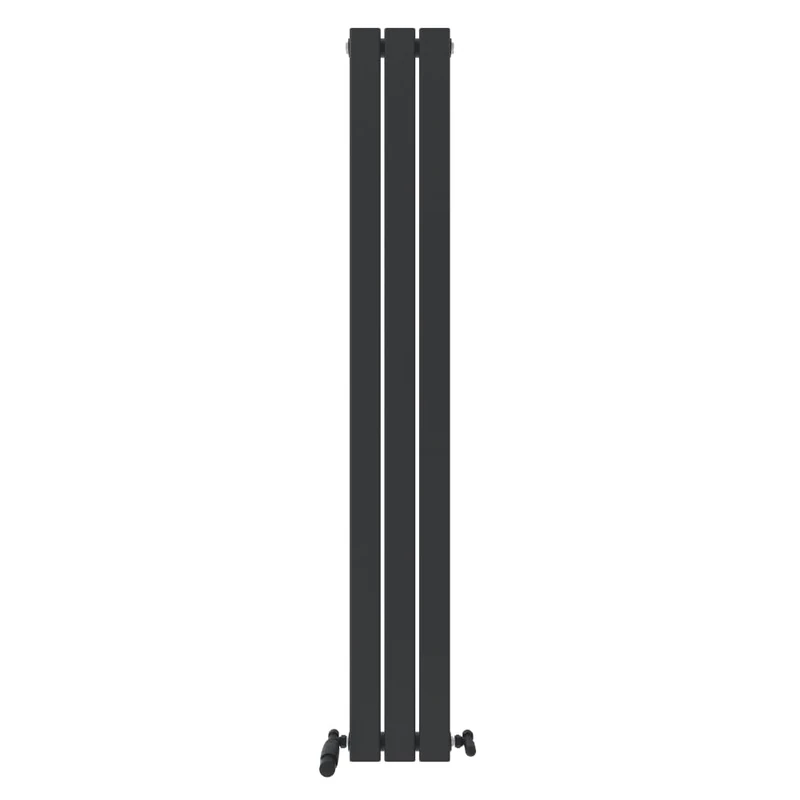 iBathUK Apex Tall Vertical Radiator, Single Flat Panel Radiators, 1600x228mm Slim Radiator, Wall Mounted for Bathroom,Kitchen,Living Room- Anthracite
