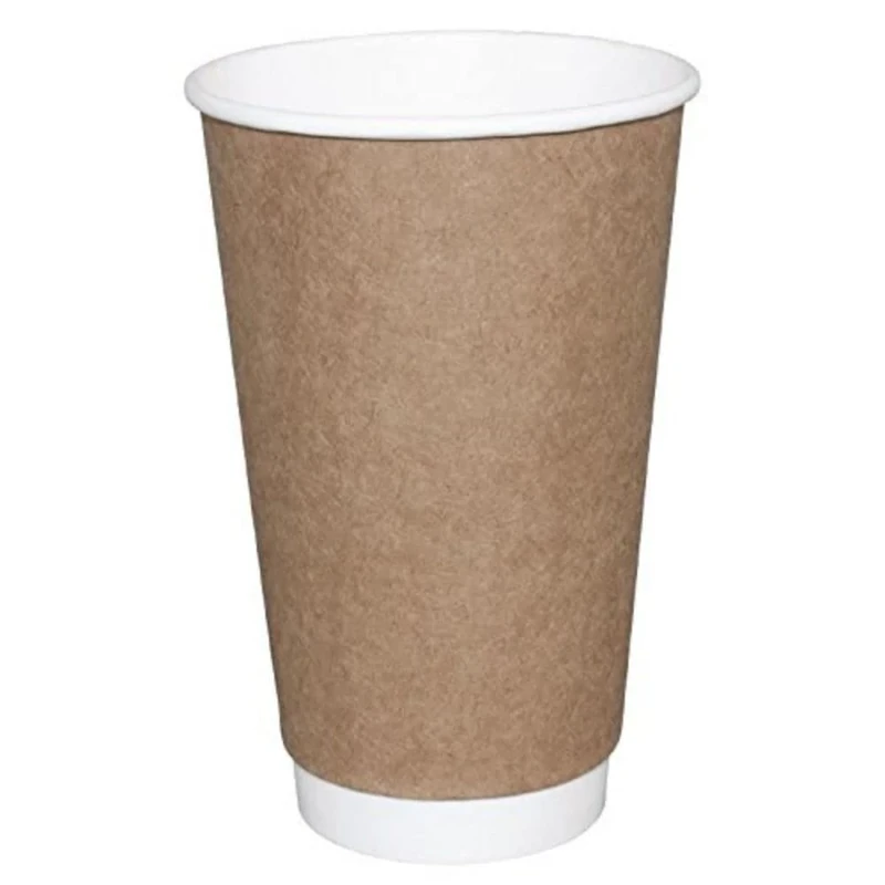 Fiesta Recyclable Hot Cups Double Wall Kraft - 340ml (12oz) (Box 500)