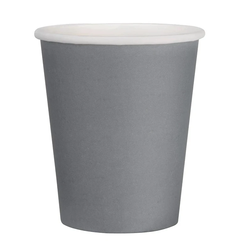 Fiesta Recyclable Hot Cups Single Wall Charcoal - 228ml (8oz) (Box 1000)