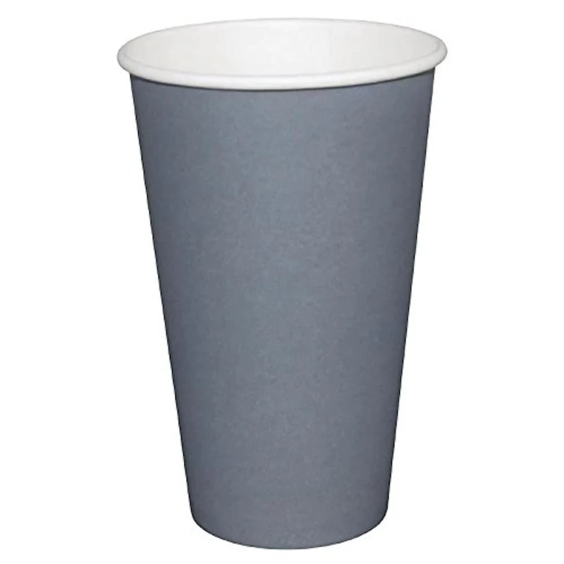 Fiesta Recyclable Hot Cups Single Wall Charcoal - 340ml (12oz) (Box 1000)