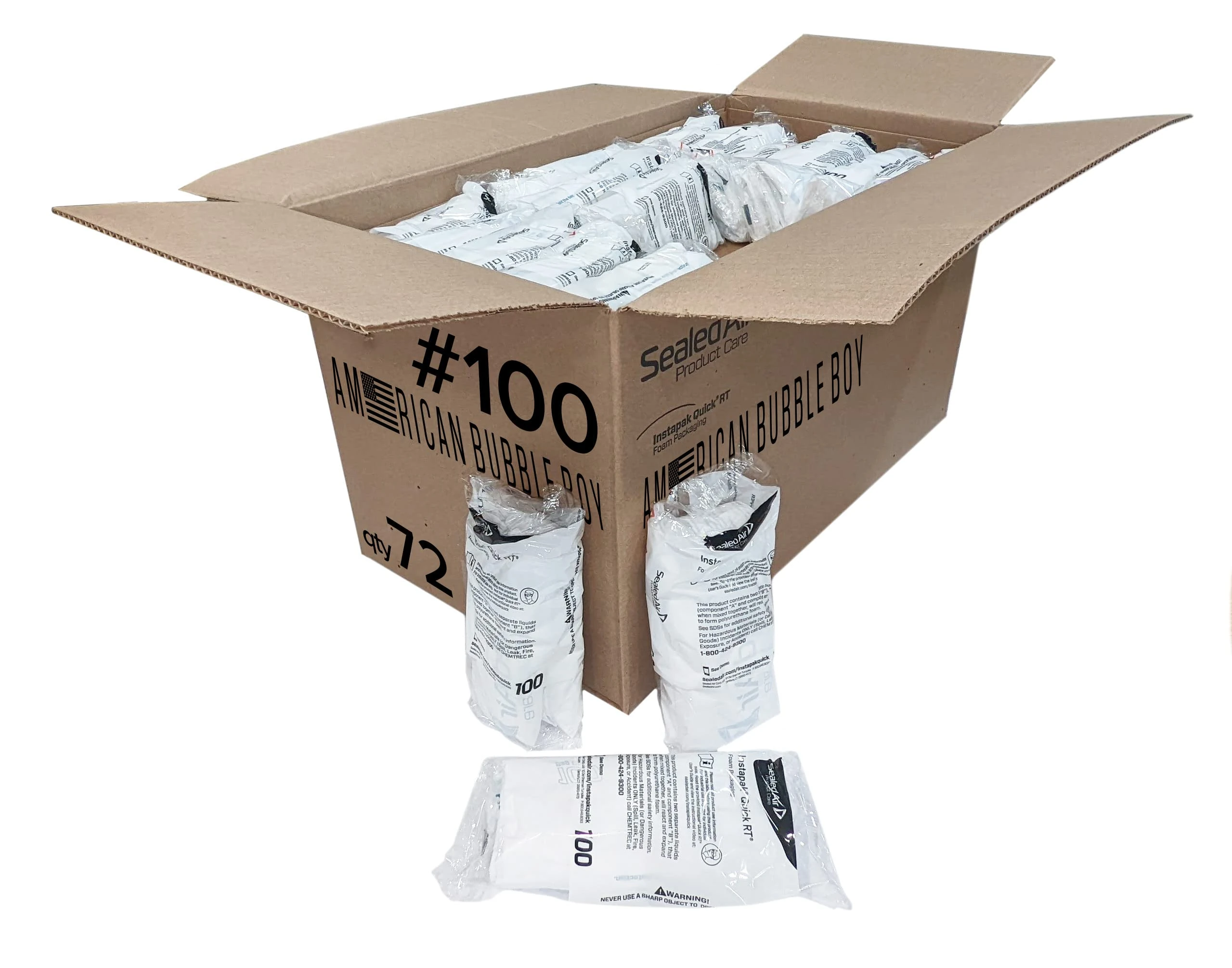 Instapak Quick RT Packing and Shipping Solution (#100 (25”x27”), Quantity 72) - American Bubble Boy