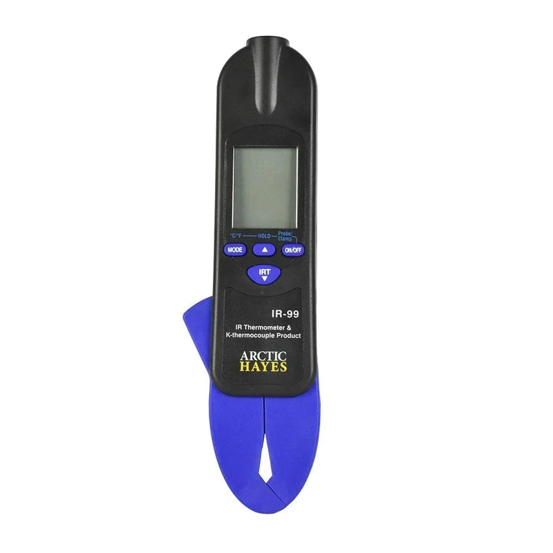 Arctic Hayes 3 in 1 Thermometer, Infrared, Probe or Clamp, Less than 1 Second Response Time, Max/Min Record, Data Hold, Automatic Power Off, Blue