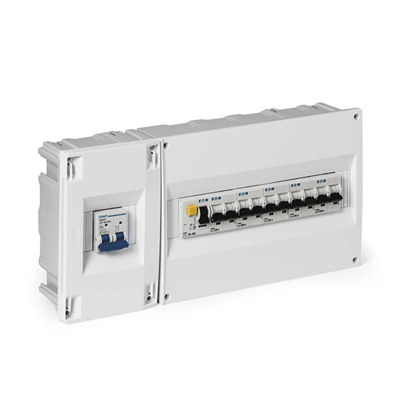 FAMATEL Vita Recessed Cabinet | IP40 | ICP 32 + 14 Elements | with Electrical Protections | 195 x 395 x 62 mm | Grey, White