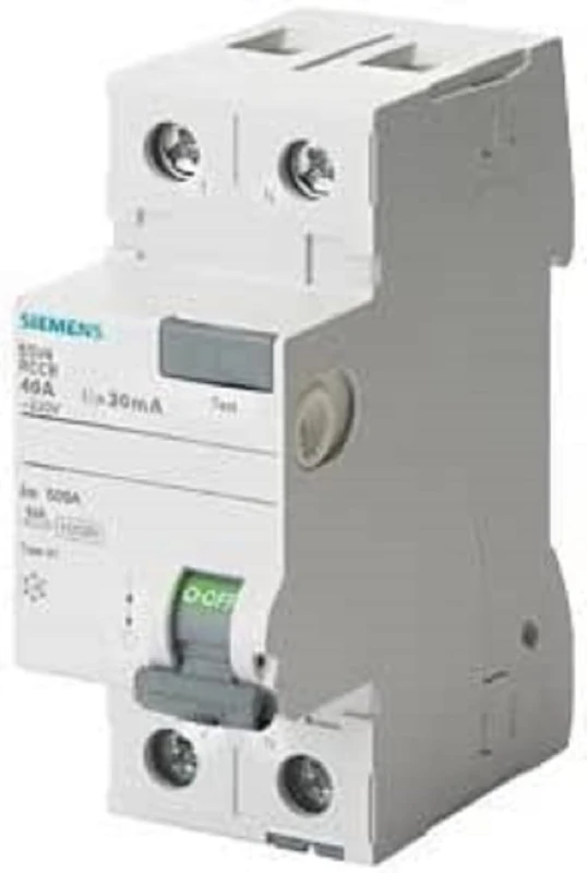 Siemens 5SV4311-0 Rccb, 2-Pole, Type AC, In: 16 A, 30 Ma, Un AC: 230 V, White