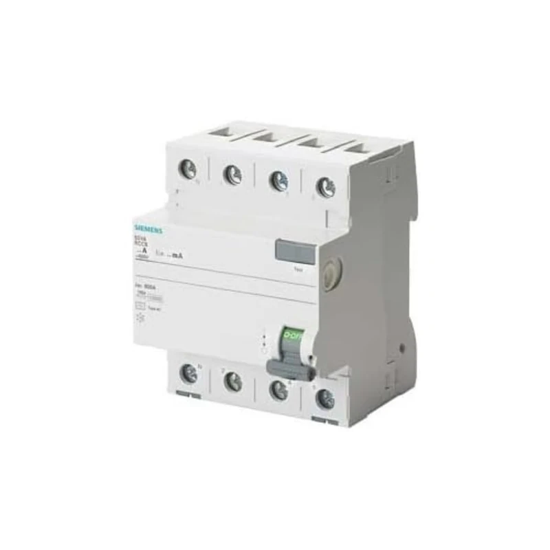 Siemens SENTRON Differential Circuit Breaker Switch – 5SV 70 mm Class – AC 4 Pole 63 A 30 mA