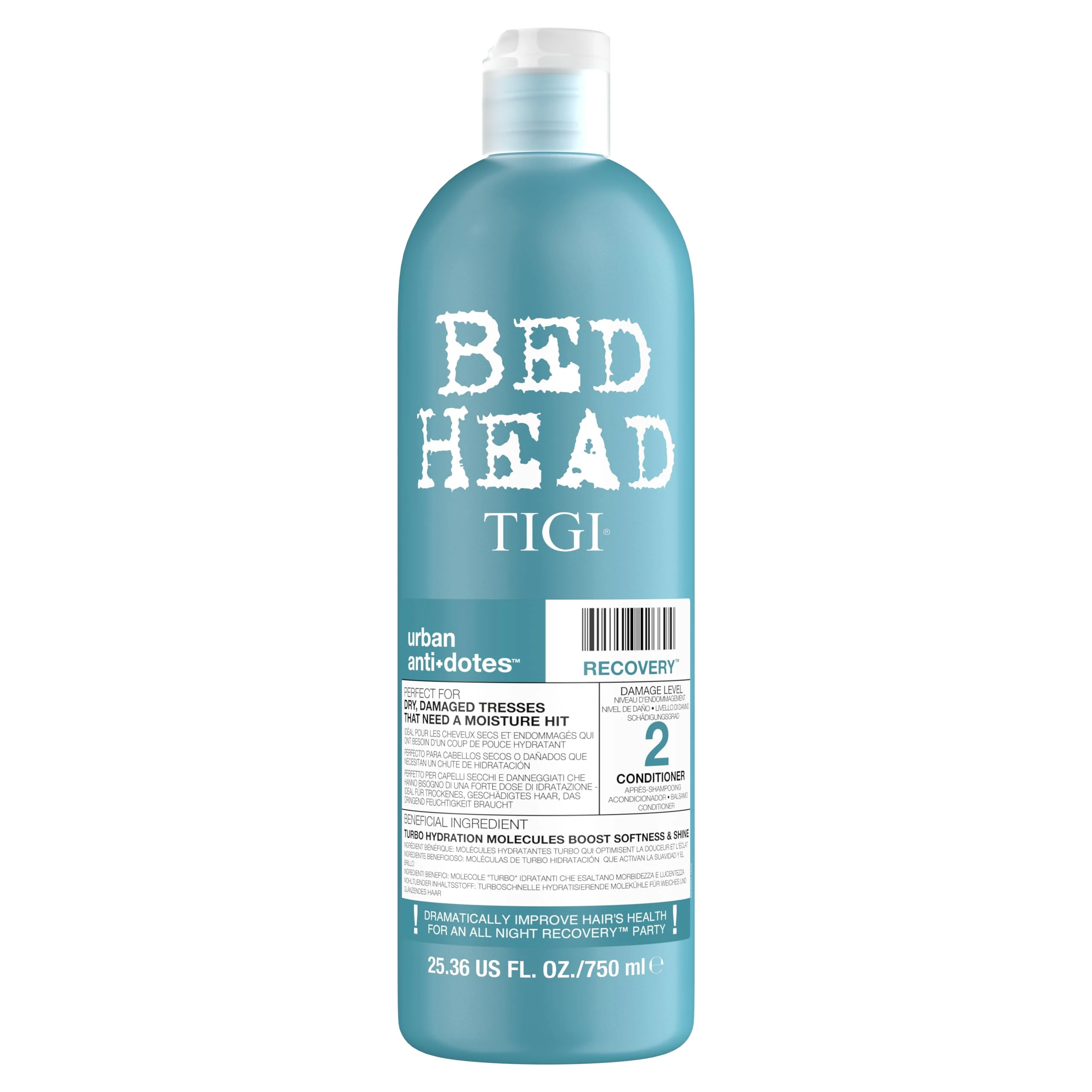Bed Head by TIGI | Recovery Conditioner | Professional Moisturising Hair Repair Treatment | Ideal for Restoring Dry and Damaged Hair | 750ml