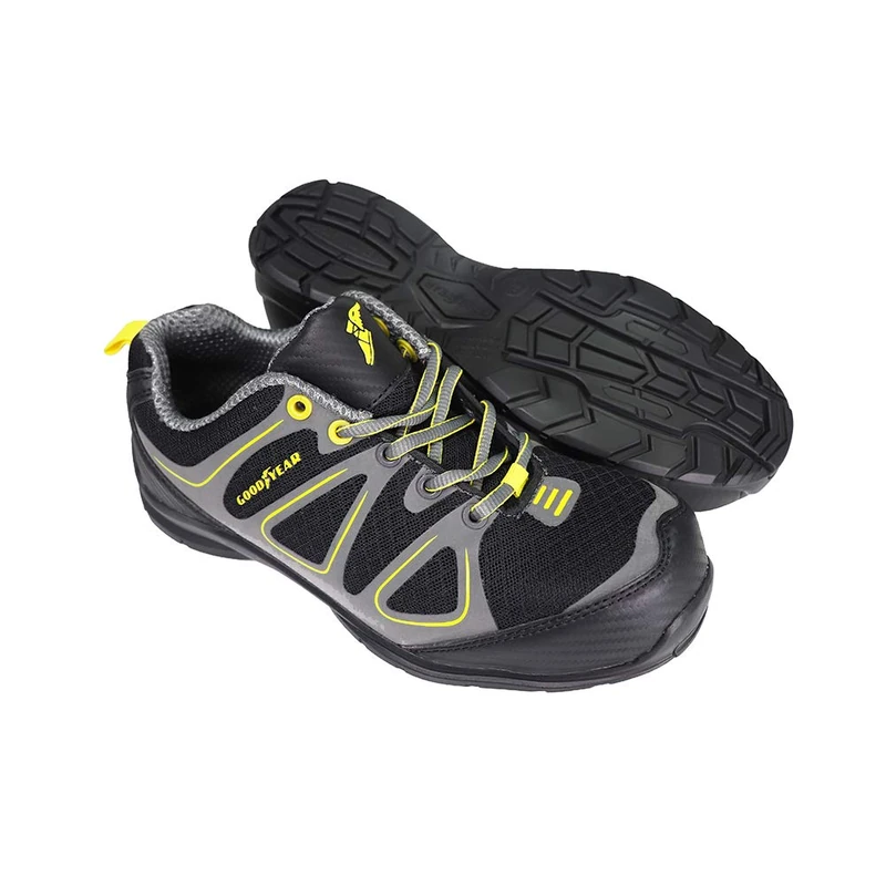 Goodyear Workwear GYSHU1509 Mens Lightweight Work Safety Trainer Non Metallic Composite Toe Cap & Midsole S1P/SRA, Black, 9 UK (43 EU) - Image 1