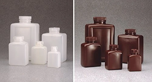 NALGE 029393 Rectangular Bottle, 250 ml, HDPE, Natural Colour (Pack of 12)