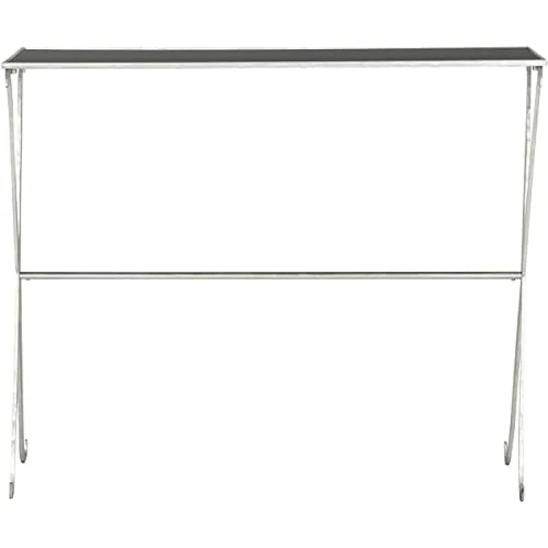 SAFAVIEH Modern Accent Table with Iron Legs, in Silver and Black, 106 X 33 X 90.17