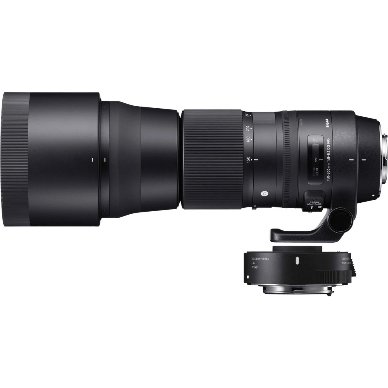 Sigma 150 - 600 mm F5-6.3 DG OS HSM Contemporary Lens with TC-1401 Converter Kit for Nikon