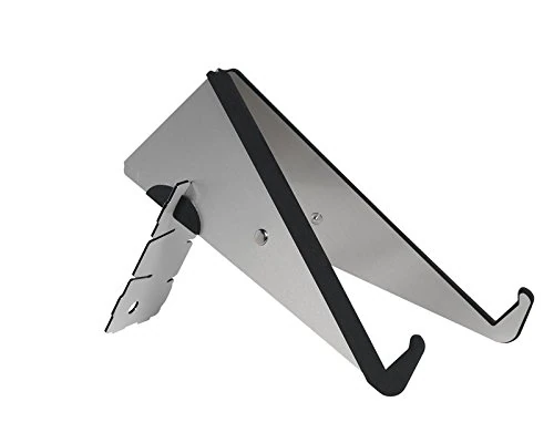 Ergoline Ergonomic Multifunctional Adjustable Light Flat Stand for Laptops and Tablets - Black/Silver