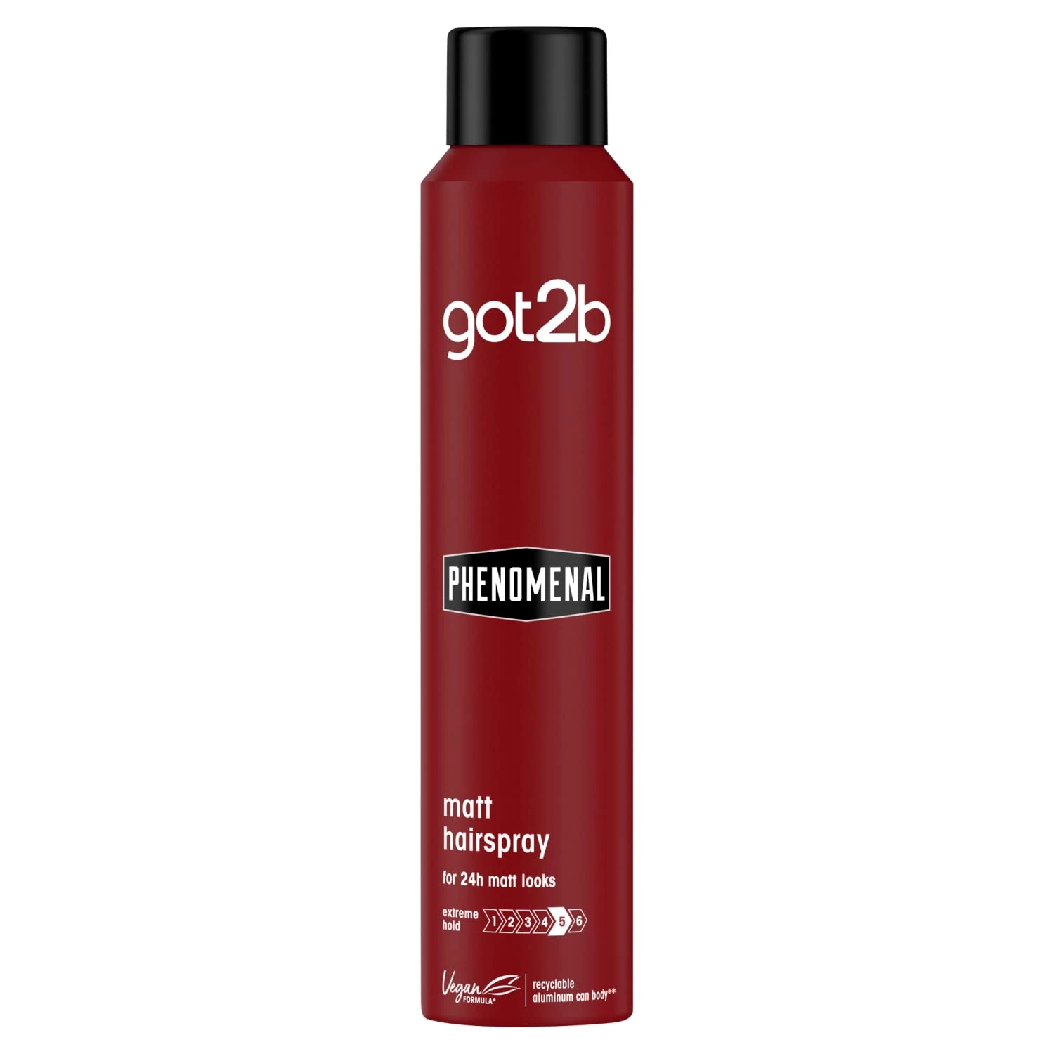 got2b Phenomenal Matt Hairspray 200 ml, Dramatic Hold, 24h Powerful Matt Looks in Seconds, Matt Style with a Powerful Fragrance, Hairspray got2b, Vegan Formula