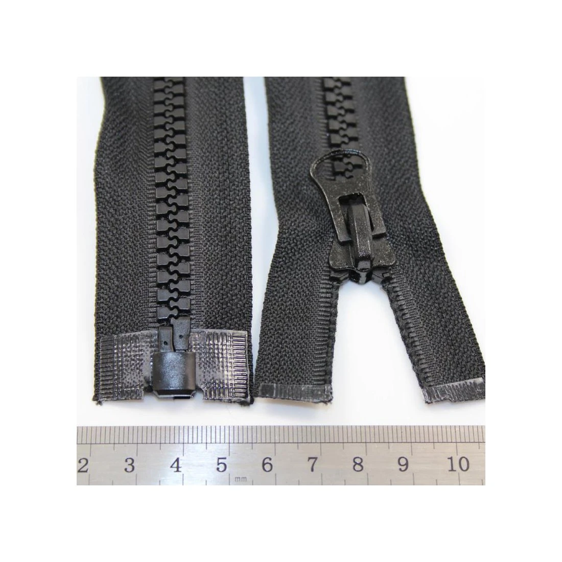 Black 18" - 40" INCH Chunky Zip No.8 Open END ZIPS Heavy Duty Zipper *Free UK Postage* (40 Inch)