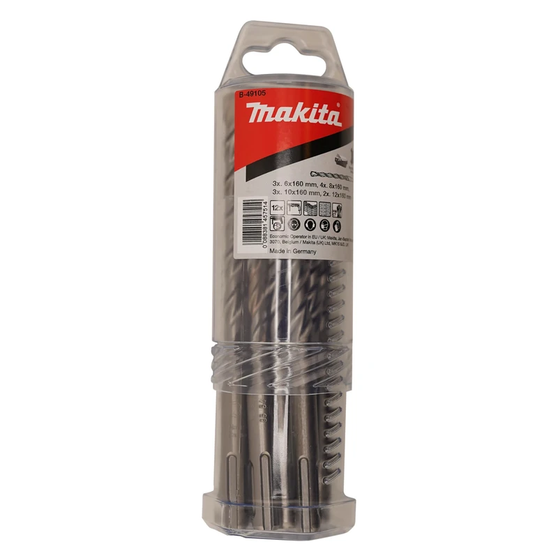 Makita SDS VPLUS Drill Bit Set, Number 4, Set of 12 B 49105