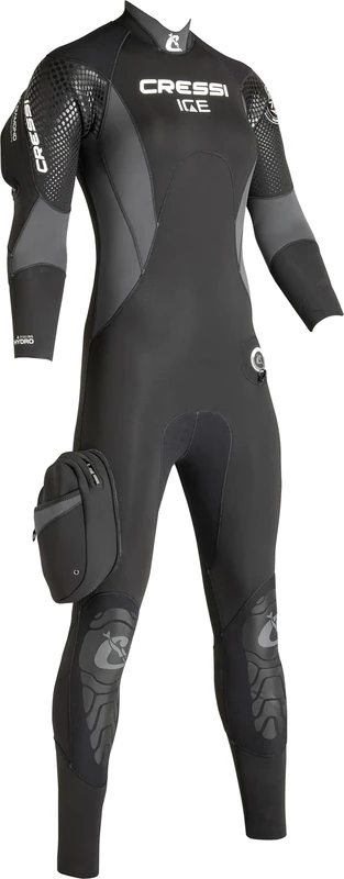 Cressi Women's Ice Premium Neoprene 7 Mm Semi-Dry Suit - Black/Grey, Large/Size 4