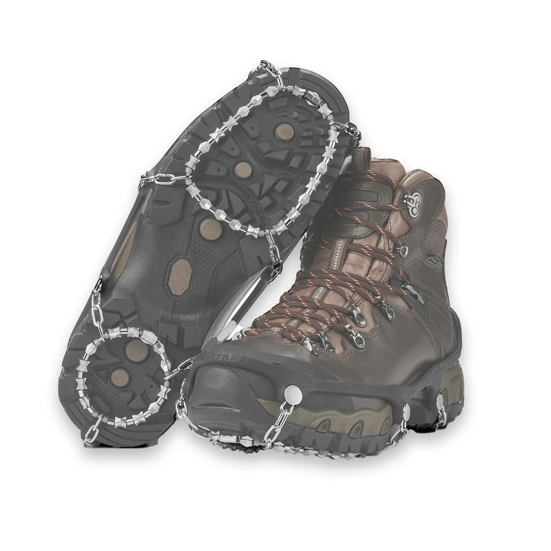 Yaktrax Diamond Grip Chains Heavy Duty Traction Hiking Cleats, Durable TIG Welded Links, Provides Traction In Ice & Snow, Black, Medium, EU Shoe Size: 41-43