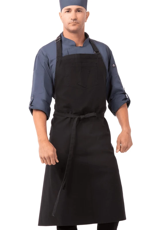 Chef Works Rockford Chefs Bib Apron (ABCKV003) - Image 1