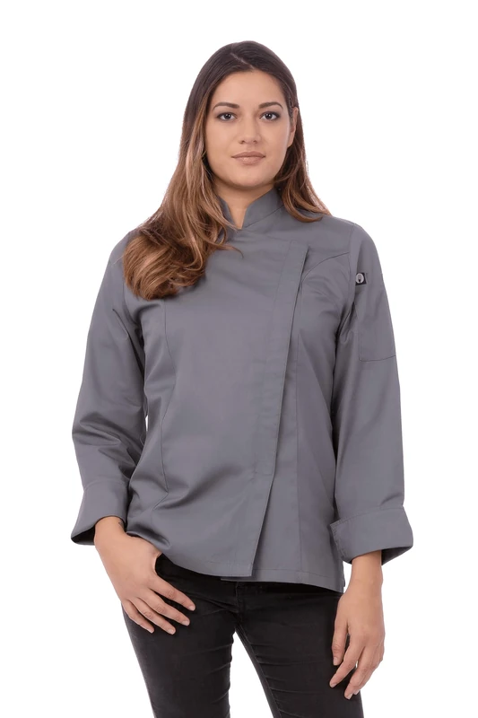 Chef Works Women's Bcwmc007gry2xl Chefs-Jackets, Gray, XXL
