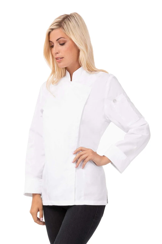 Chef Works Women's Bcwmc007whtm Lansing Chef Coat, White, Medium