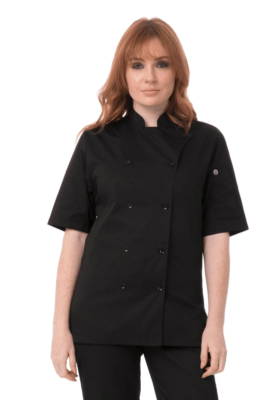 Chef Works Men's Kl150blkxs Chefs-Jackets, Black, XS