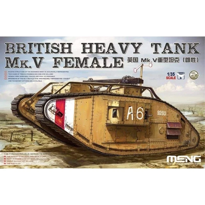 Meng TS-029 British Heavy Tank Mk V Female Toy