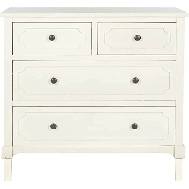 SAFAVIEH Modern Wooden Console with Storage, in White, 80 X 35 X 75