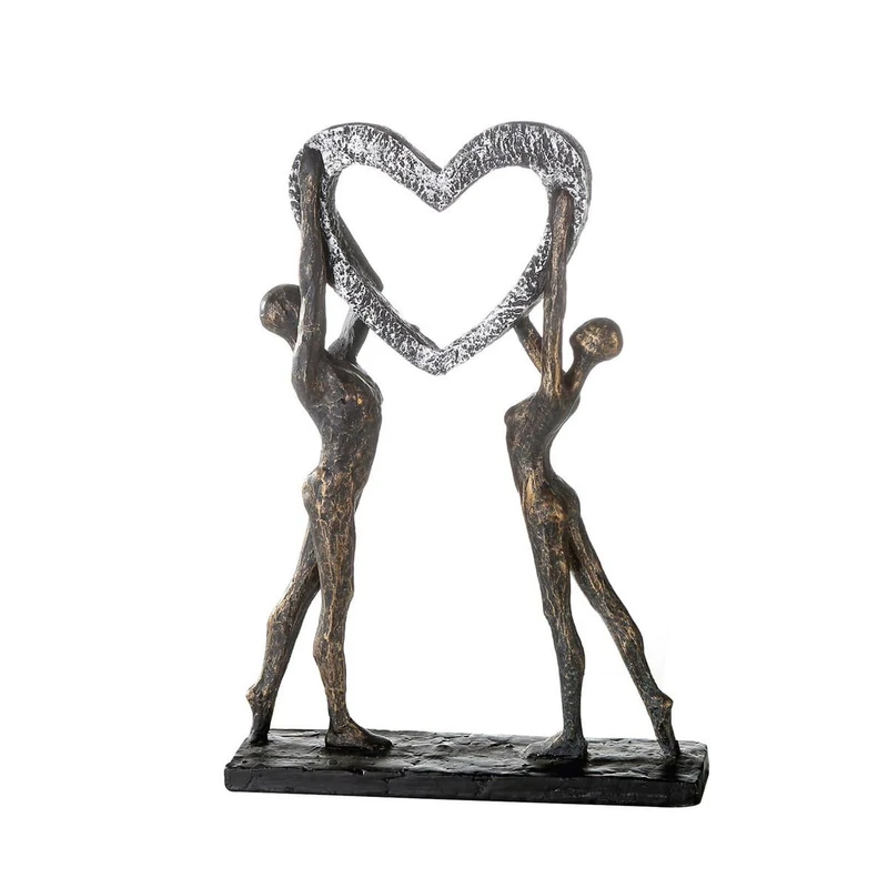 Casablanca modernes Design Sculpture, Resin, Bronze, Silver, Höhe 37 cm