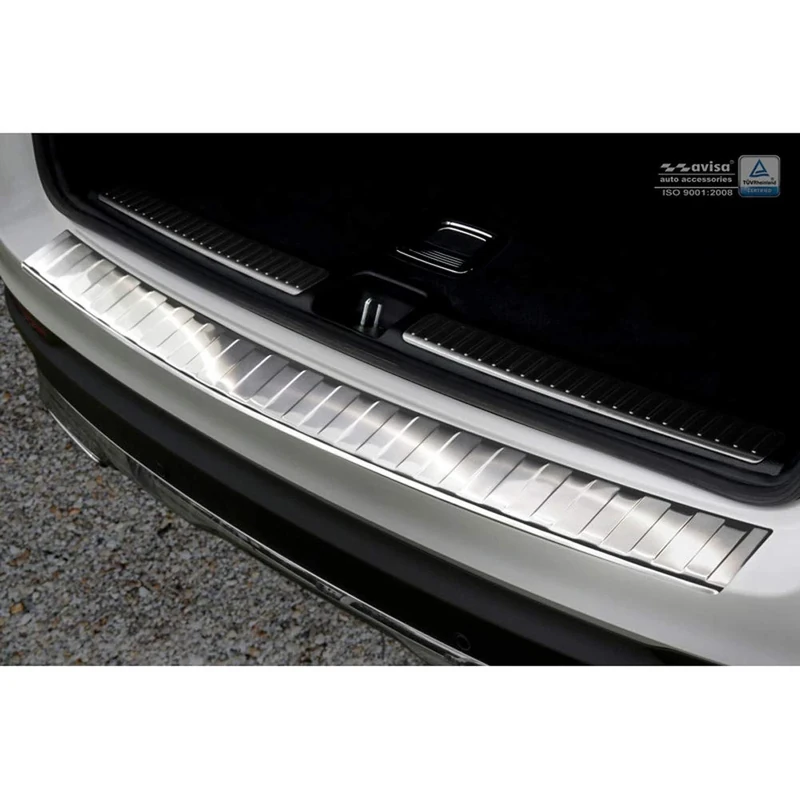 Avisa Stainless Steel Rear bumper protector compatible with Mercedes GLC 2015-2019 & FL 2019- 'Ribs'