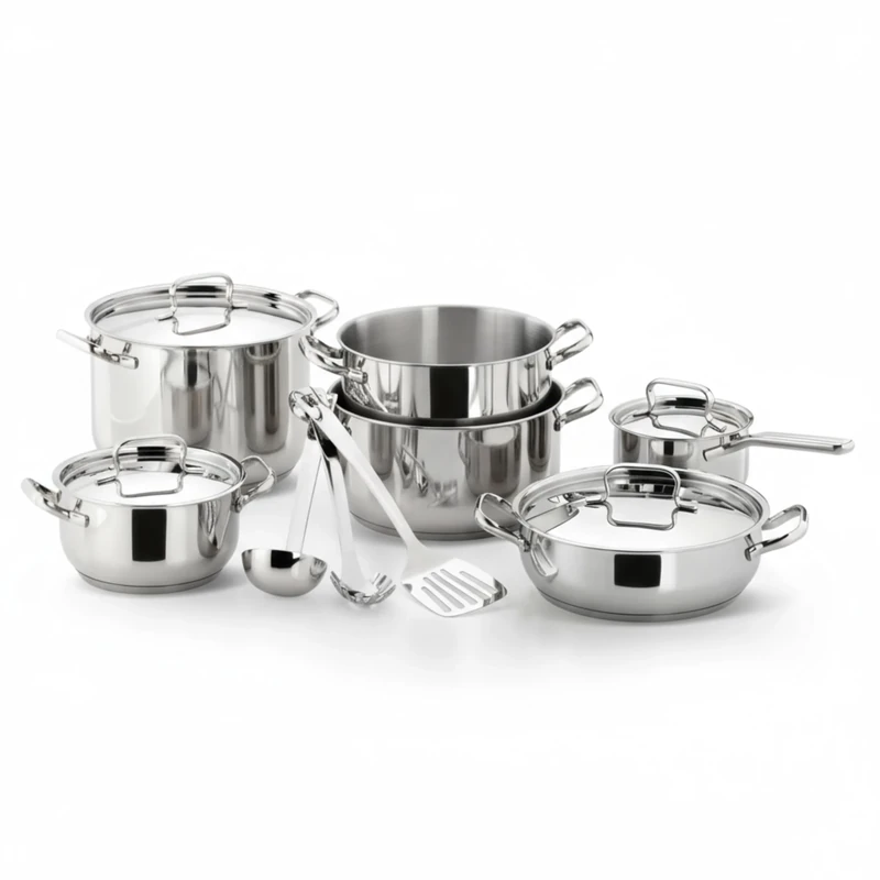 Lagostina Sfiziosa Saucepan Set, Stainless Steel, 13-Piece