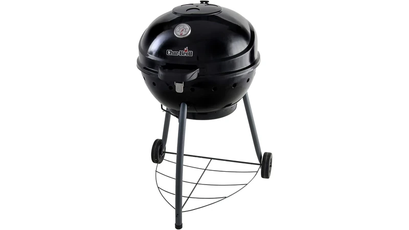 Char-Broil Kettleman Barbecue Grill, Adjustable Charcoal Grate, Black Finish., 140756