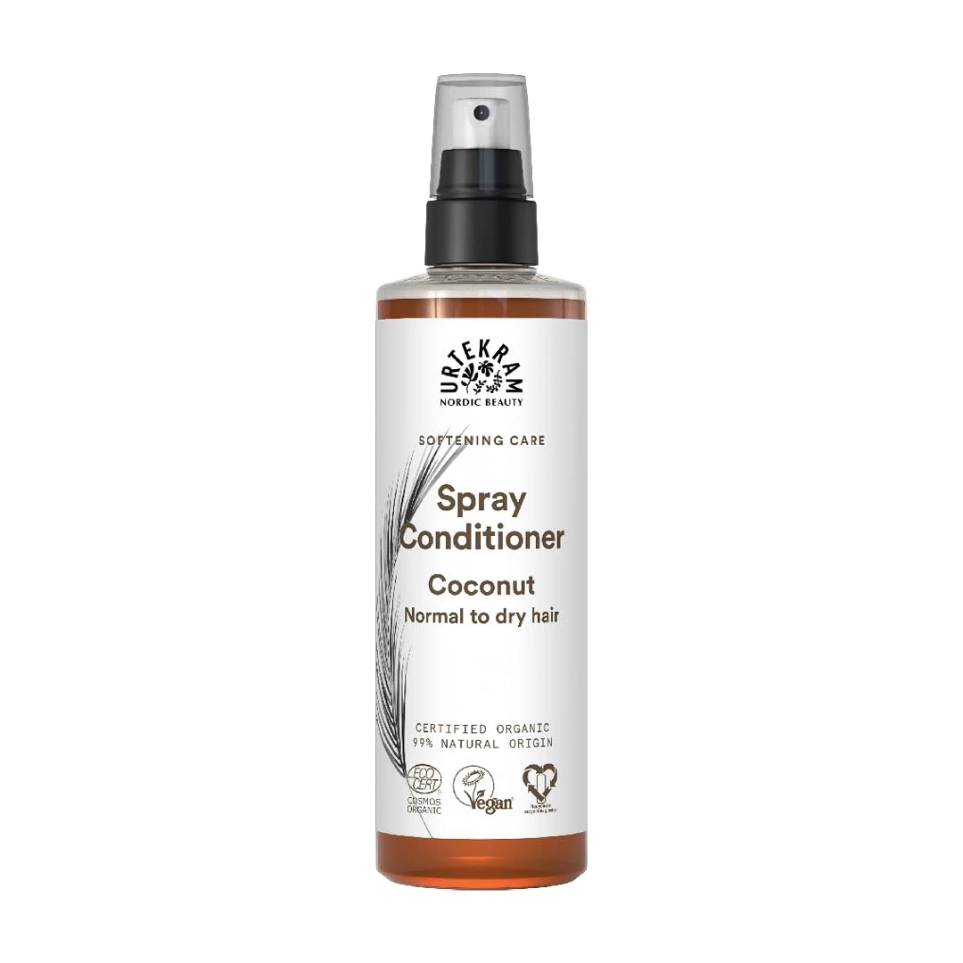 Urtekram Coconut Spray Conditioner - Natural, Organic softening care for normal to dry hair, 250ml / 8.5 fl oz (Pack of 1)
