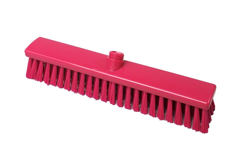 Maya Professional Tools 15009-3 Semi-Hard Fibre Sweeping Brush, 15.74" x 2.36", 400 mm x 60 mm, RedFBK/Food Safety