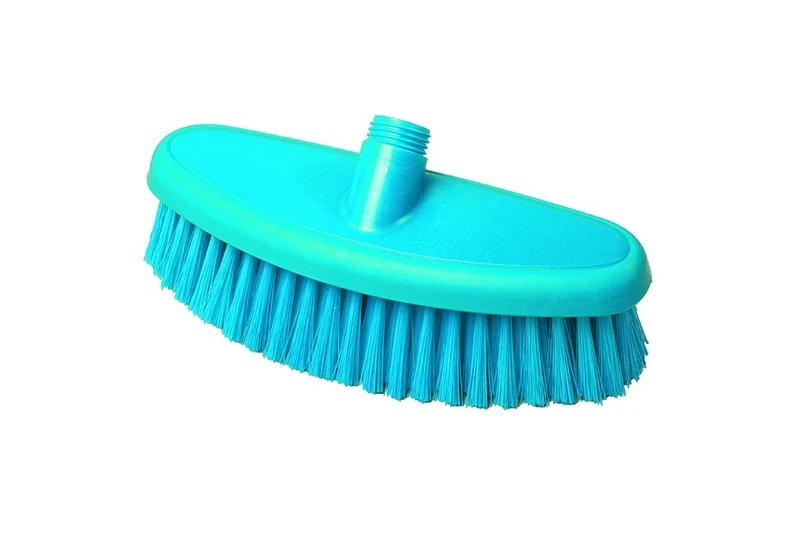 Maya Professional Tools 44104-2 Flow-Trough Blunt Soft Fibre Scrubbing Brush, 10.43" x 3.54", 265 mm x 90 mm, BlueFBK/Food Safety