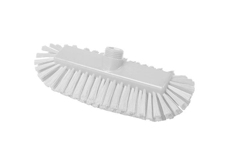 Maya Professional Tools 49105-1 Flow-Trough Blunt Soft Fibre Oval Scrubbing Brush, 11.41" x 2.36", 290 mm x 60 mm, WhiteFBK/Food Safety
