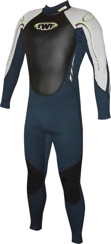 TWF Men's XT3 Full Wetsuit, Charcoal/Fog, Large