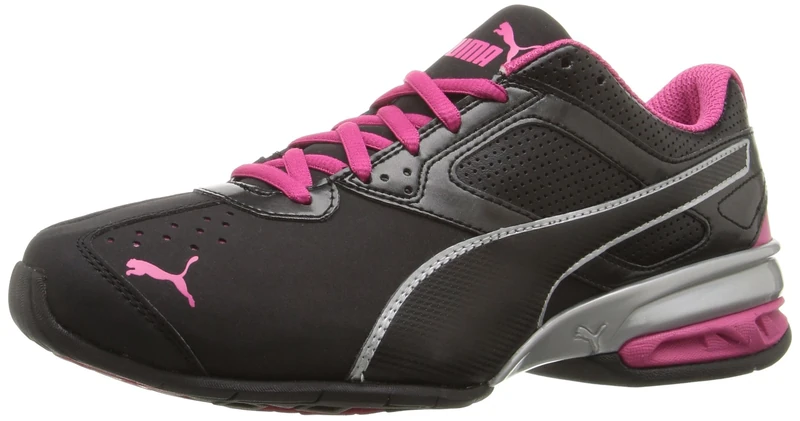 PUMA Women's Tazon 6 WN's Fm Cross-Trainer Shoe, Black/Silver/Beetroot Purple, 4.5 UK