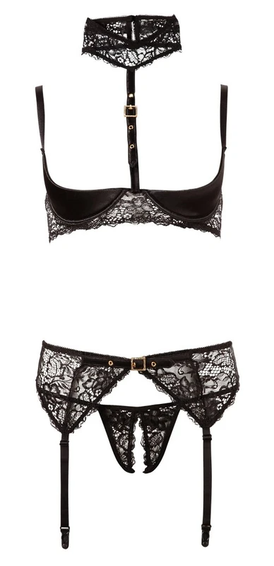 Shelf Bra Set 75B/S Black