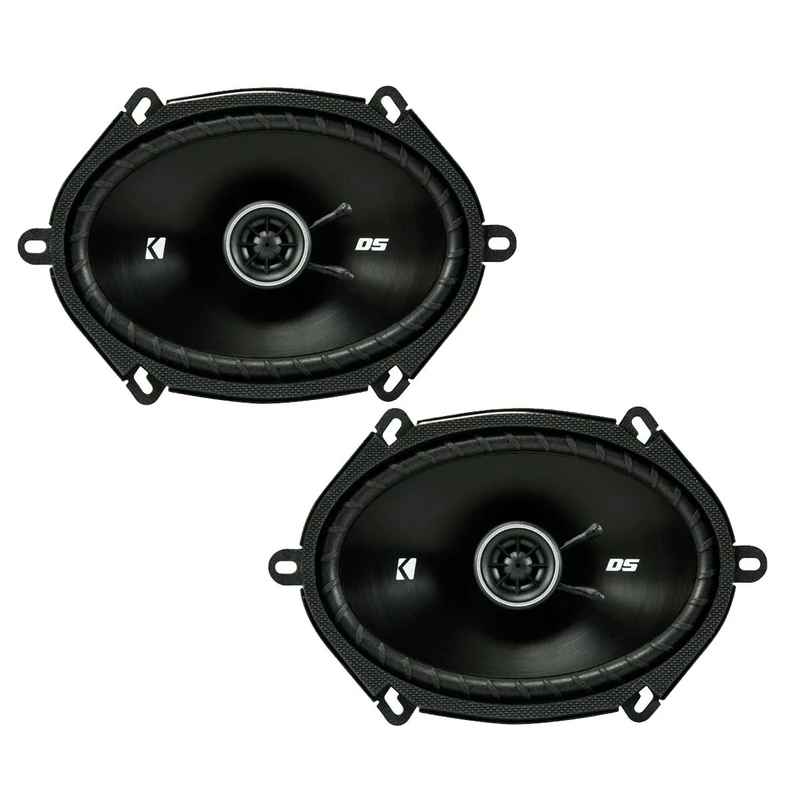 KICKER DSC680 6x8-Inch (160x200mm) Coaxial Speakers, 4-Ohm (Pair)
