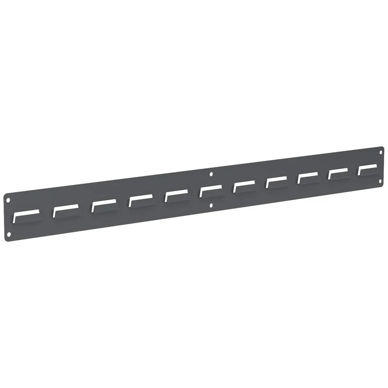 Akro-Mils 30632GY Single Row Powder Coated Steel Louvered Wall Panel for Hanging Bins (2 Pack), 32 x 3", Gray - Image 1