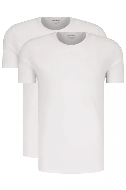 Emporio Armani Men's Pyjama Top (Pack of 2), White/White, L