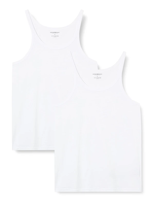 Emporio Armani Men's Pyjama Top (Pack of 2), White/White, S