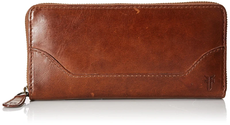 FRYE Melissa Zip Wallet, Cognac