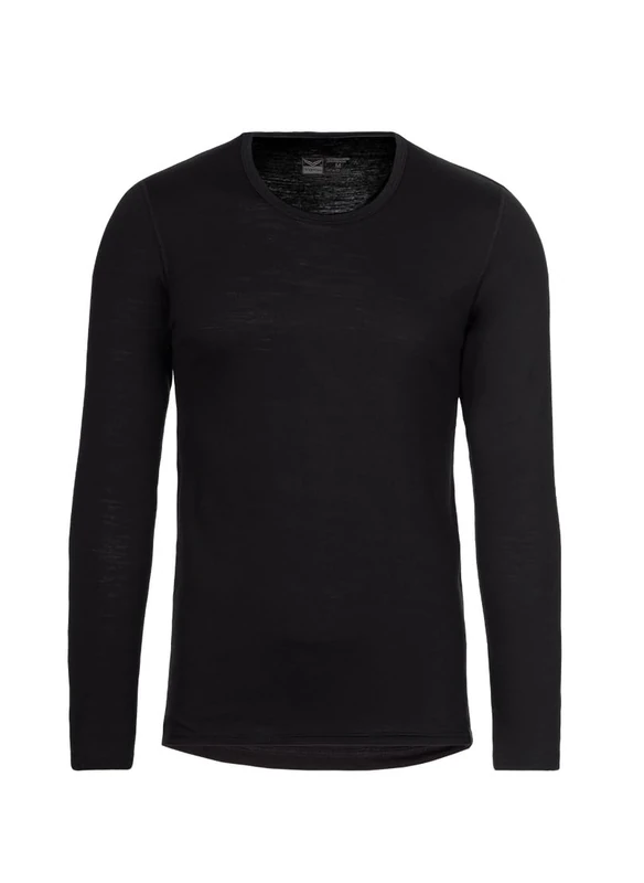 Trigema Men's Merino Wool Sports Shirt, Black, S