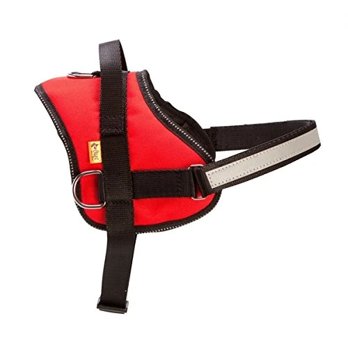 Dingo Dog Harness Handmade Reflective STRONG Modern Handle on the Back Sport Type Red 12948