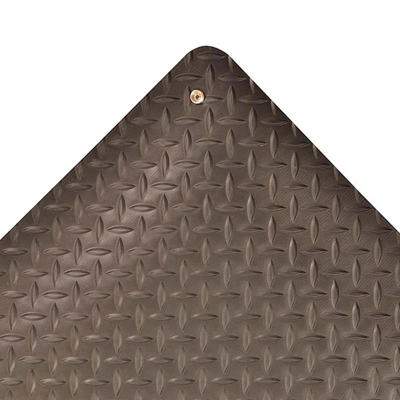 Notrax C09085 826 Diamond Stat. Matting, 3' x 5', Black - Image 1